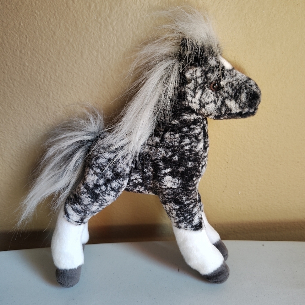 Douglas Cuddle Toy Majestic Dapple Gray Foal Horse Plush 10" Stuffed Animal